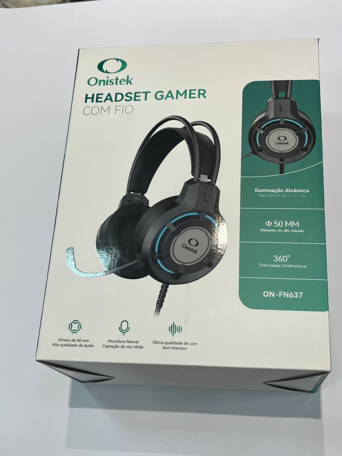 Fone, headset ou acessório de áudio — modelo da embalagem 006