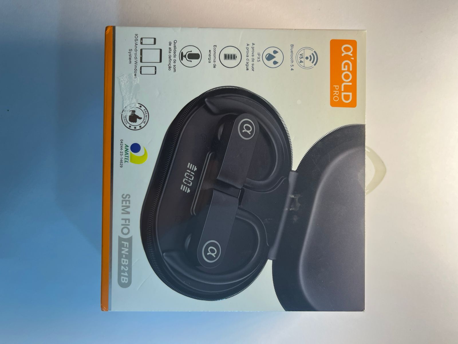Fone, headset ou acessório de áudio — modelo da embalagem 010