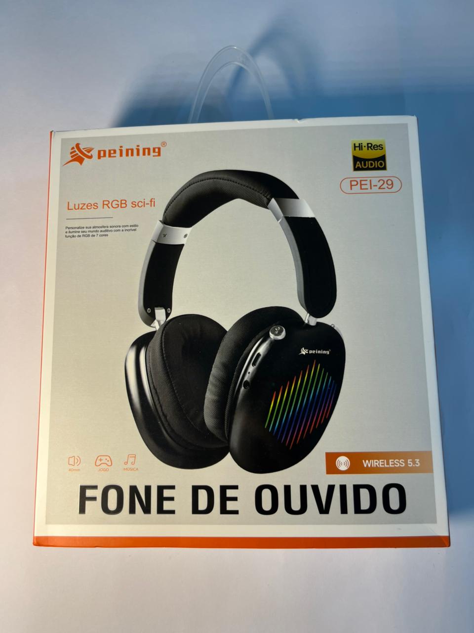 Fone, headset ou acessório de áudio — modelo da embalagem 030