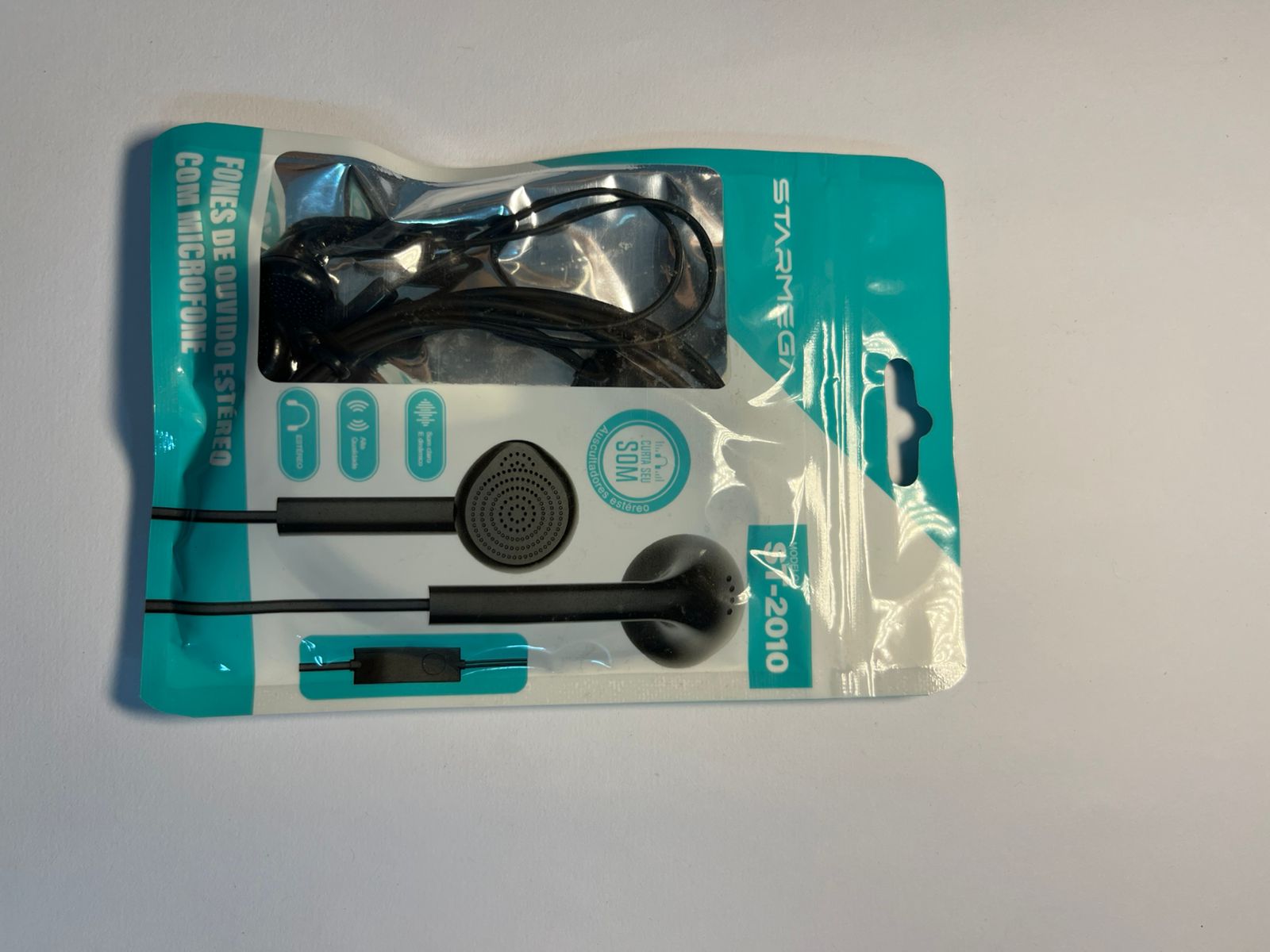 Fone, headset ou acessório de áudio — modelo da embalagem 050